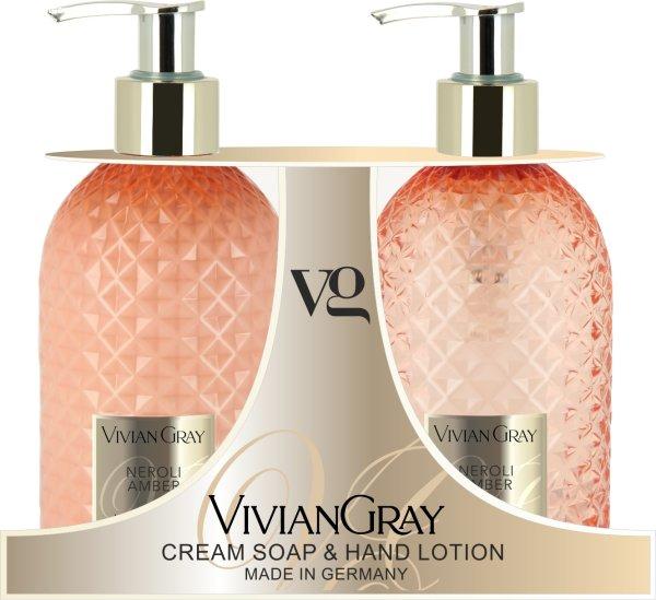 Vivian Gray Kézápoló kozmetikai szett Neroli & Amber (Cream Soap
& Hand Lotion)