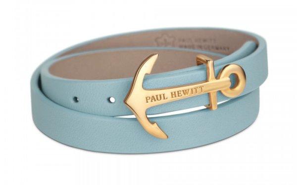 Paul Hewitt Dupla bőr karkötő horgonnyal PH-WB-G-23 37,5 cm