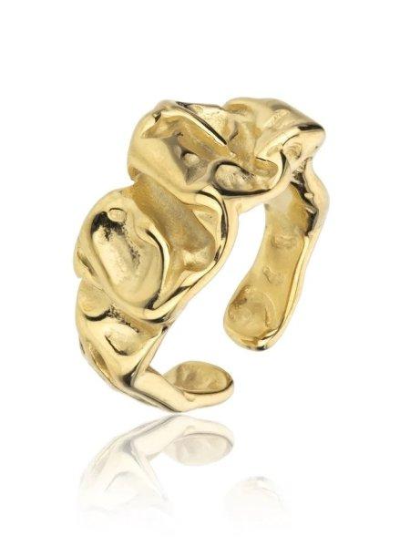 Marc Malone Eredeti masszív gyűrű Blake Gold Ring MCR23059G