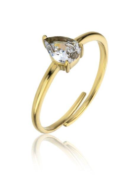 Emily Westwood Bájos aranyozott gyűrű átlátszó
cirkónium kővel Presley EWR23064G