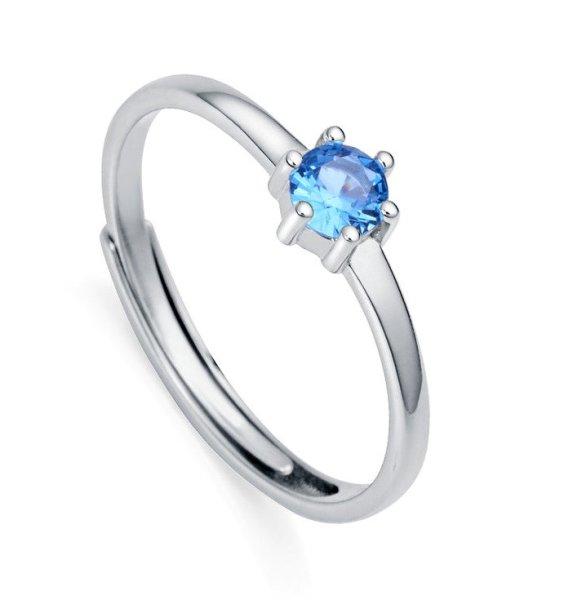 Viceroy Bájos ezüst gyűrű kék cirkónium
kővel Clasica 9115A01 53 mm