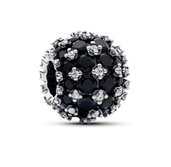 Pandora Csillogó ezüst gyöngy fekete cirkónium kövekkel
792630C04