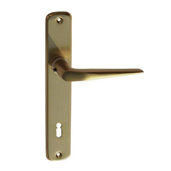 SB ajtókilincs 410 + ajtócím 90 mm kulcslyukas F4 eloxált
