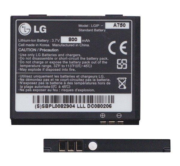 LG akku 800mAh LI-ION (SBPL0082901/SBPL0083213) LG KE850 Prada