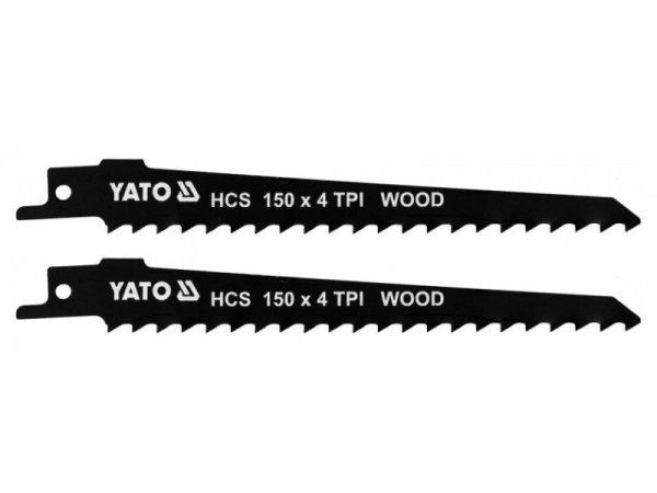 YATO Szablyafűrészlap fához 150/1,2 mm 4 TPI HCS (2 db/cs)