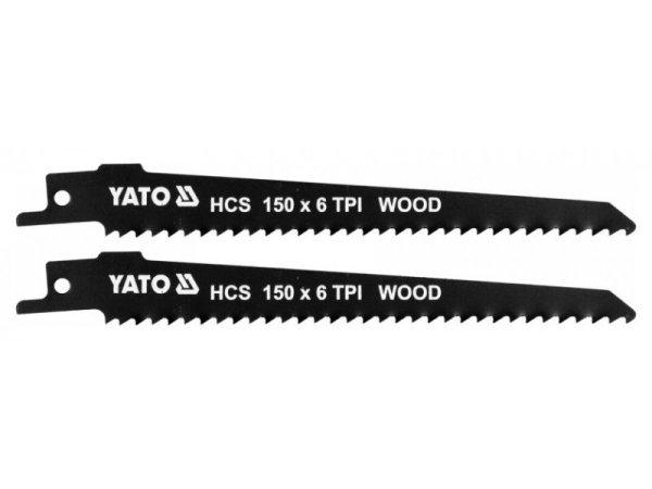 YATO Szablyafűrészlap fához 150/1,0 mm 6 TPI HCS (2 db/cs)