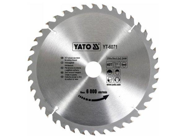 YATO Fűrésztárcsa fához 250 x 30 x 2,2 mm / 40T