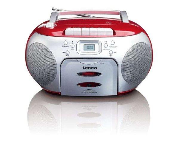 Lenco SCD-420 Hordozható CD lejátszó Fekete, Vörös
