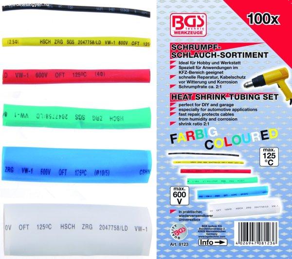 BGS-8123 Zsugorcső készlet színes 100db