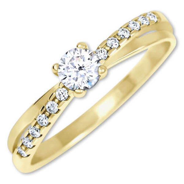 Brilio Bámulatos arany gyűrű kristályokkal 229 001 00810
54 mm