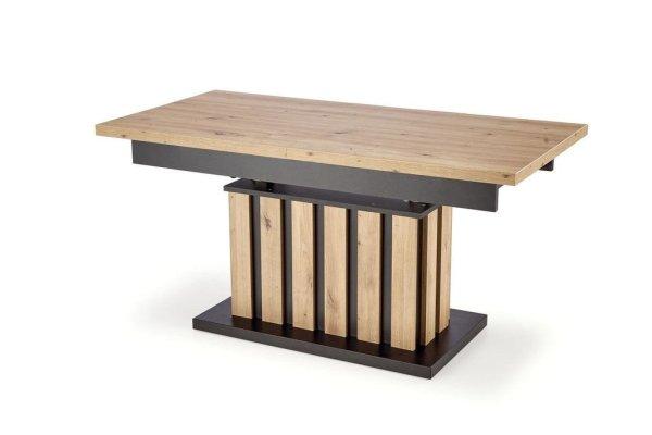 Kihúzható dohányzóasztal, állítható magasság, tölgyszínű, fekete -
PAULA - Butopêa