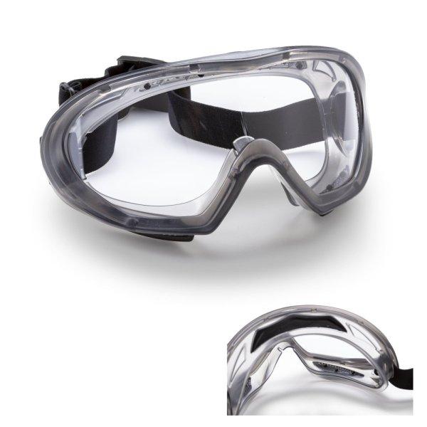 Stormlux víztiszta acetátos védőszemüveg arcvédő nélkül (Fekete)