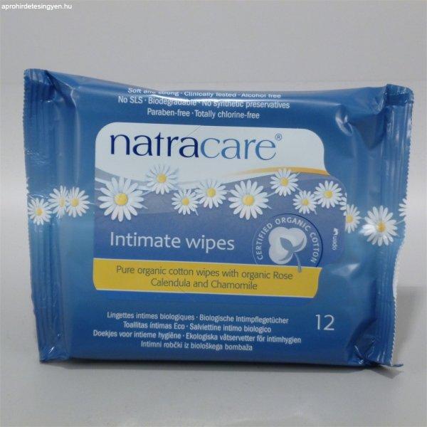 Natracare bio női intim törlőkendő 12 db