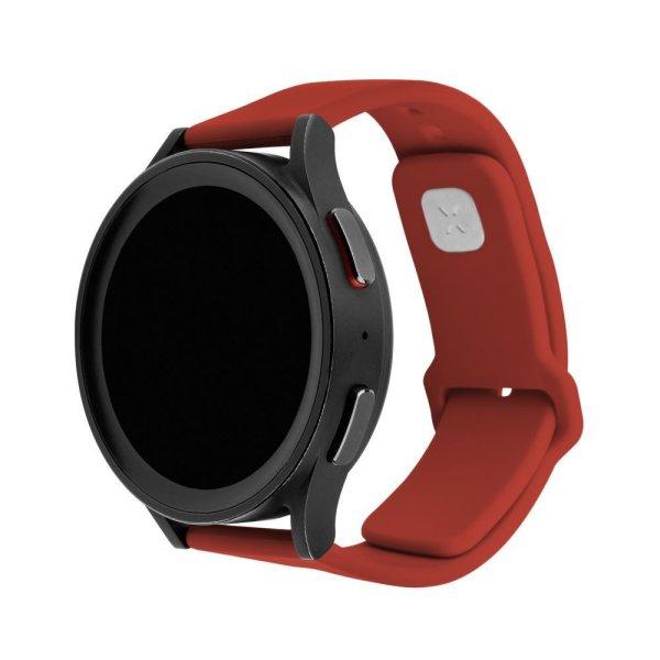 FIXED Silicone Sporty Strap Set with Quick Release 22mm for Smartwatch Red