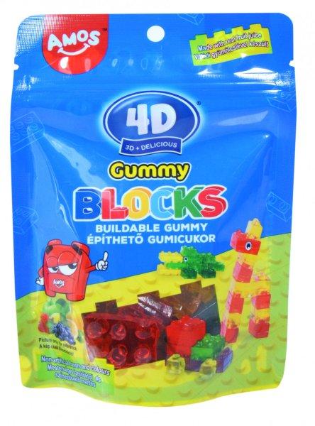 Amos Sweets 4d építhető fun and play gummy blocks vegyes gyümölcsízű
gumicukor 100 g