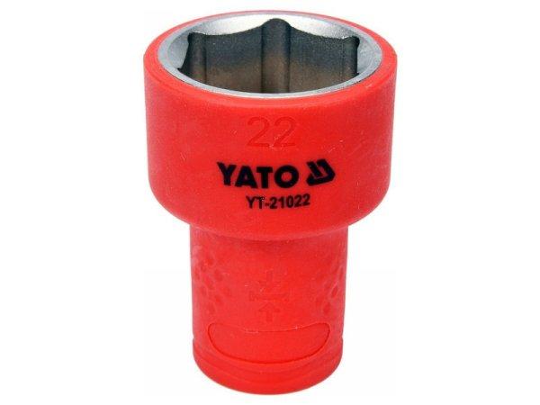 YATO Szigetelt dugókulcs 3/8" 22 mm 1000 V CrV
