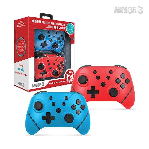 ARMOR3 NUCHAMP Nintendo Switch Kiegészítő Vezeték nélküli kontroller, Kék
& Piros (2-PACK)