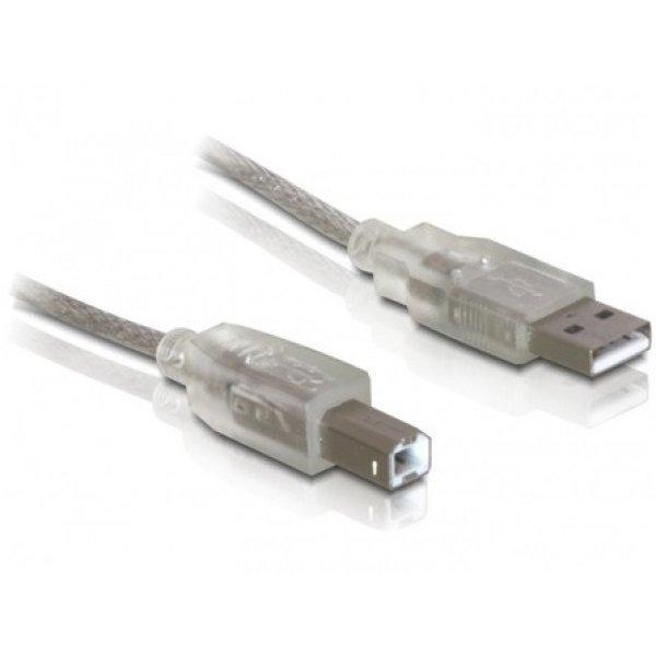 Delock USB-A 2.0 -> USB-B 2.0 M/M adatkábel 0.5m