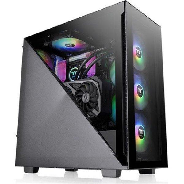 Thermaltake Divider 300 TG ARGB táp nélküli ablakos Mid Tower
számítógépház fekete