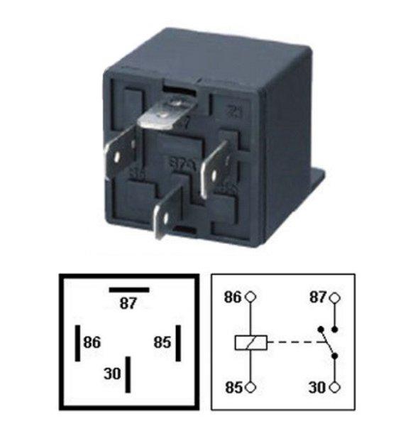 Relé 12V 30A 4 lábú