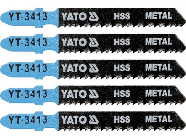 YATO Dekopírfűrészlap fémre T-befogás 12TPI 75/1,0 mm HSS (5 db/cs)