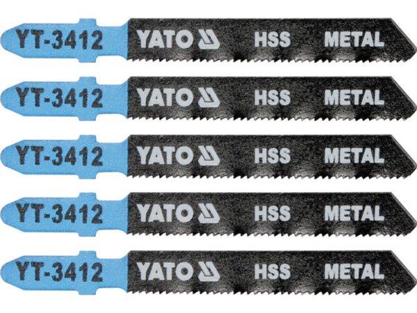 YATO Dekopírfűrészlap fémre T-befogás 21TPI 75/1,0 mm HSS (5 db/cs)