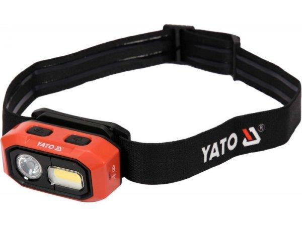 YATO Akkus LED fejlámpa 480 lumen mozgásérzékelős
