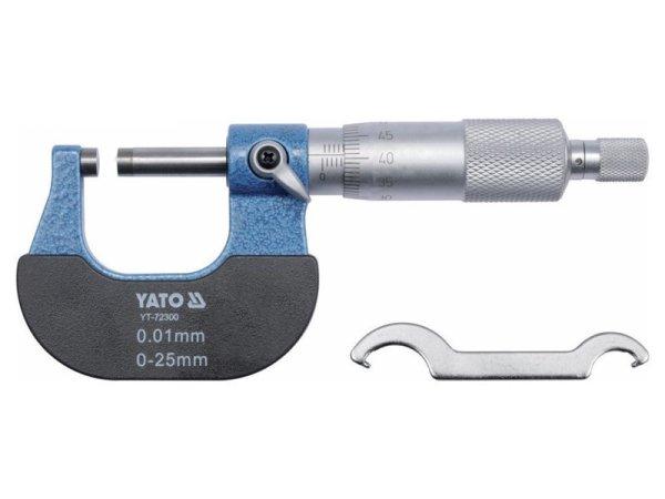YATO Mikrométer 0-25 mm +/-0,01 mm mechanikus