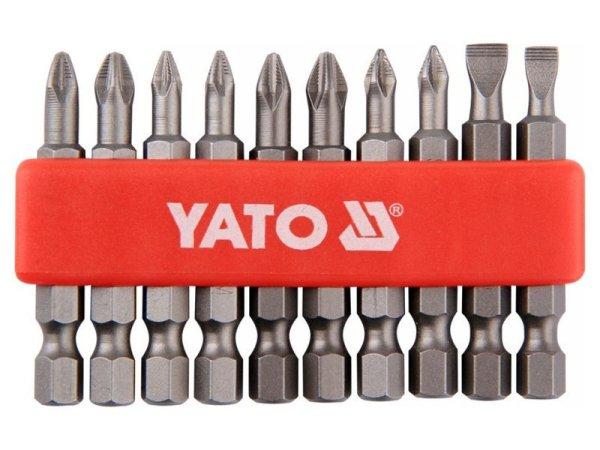 YATO Bithegy készlet 10 részes 50 mm (5-6 mm-PH1-PH2-PZ1-PZ2)