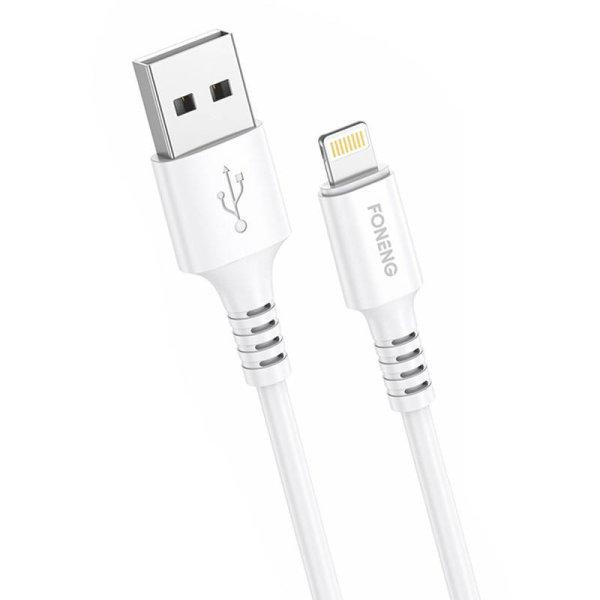 Foneng X85 3A USB-Lightning kábel, 1 m (fehér)