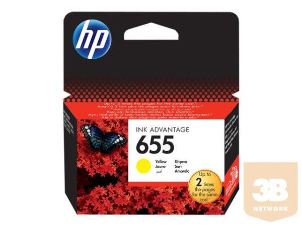 HP 655 yellow tintapatron