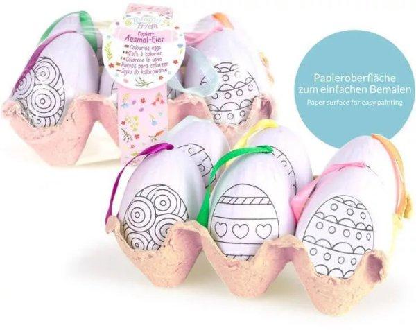 Húsvéti tojások, dekorálható papírmasé, 6 db/szett