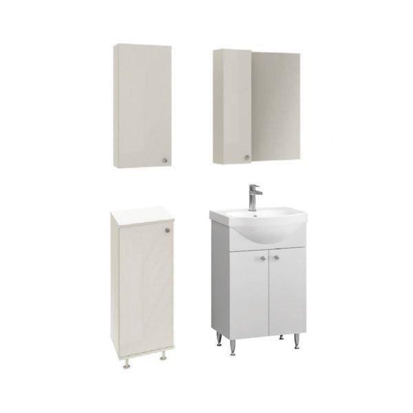 Lucia Simple, Ikeany alsószekrény mosdóval és tükrös szekrénnyel
fürdőszobai szett