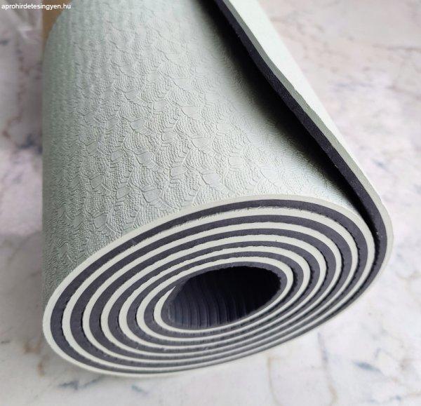 Yoga Mat , jóga matrac, TPE, 6mm, 2 színű, C16