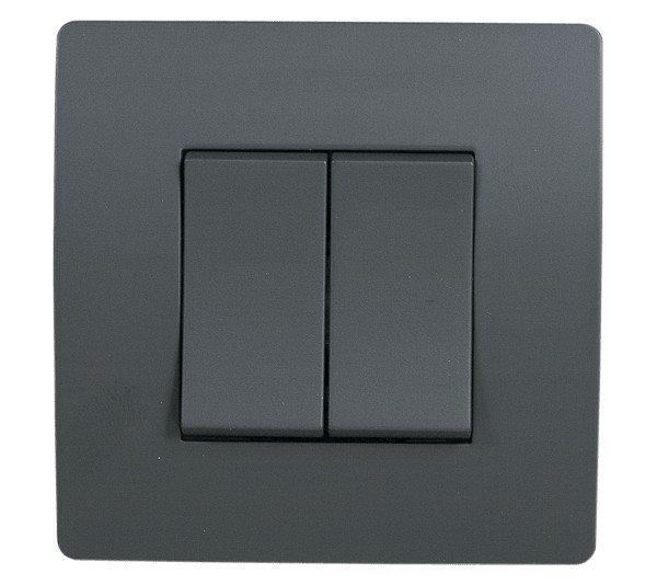 EL BASIC TG103 2 BUTTONS 1 WAY SWITH GRAPHITE-OLD
