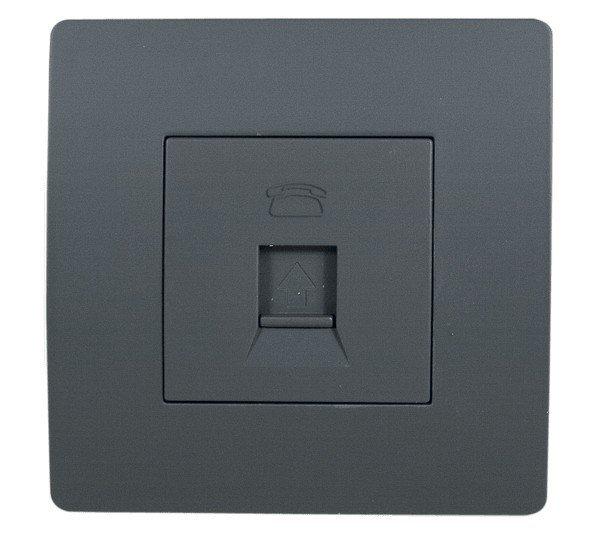 EL BASIC TZ106 TELEPHONE SOCKET GRAPHITE-OLD