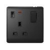 LONDON SINGLE SOCKET 2P BUTTON SWITCH NEON+USB AN