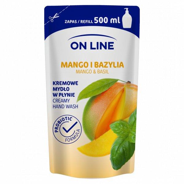 On Line folyékony krémszappan utántöltő mangó és bazsalikom 500 ml