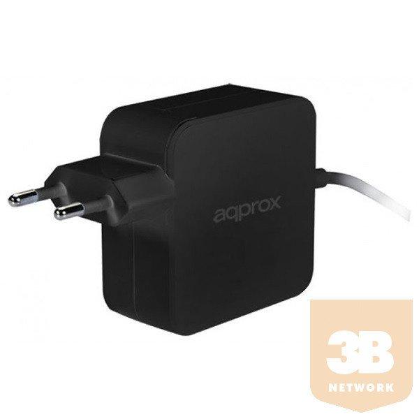 APPROX Telefon töltő - 1db Type-C (USB-C) csatlakozó, 45W, 1.1m kábel,
Fekete