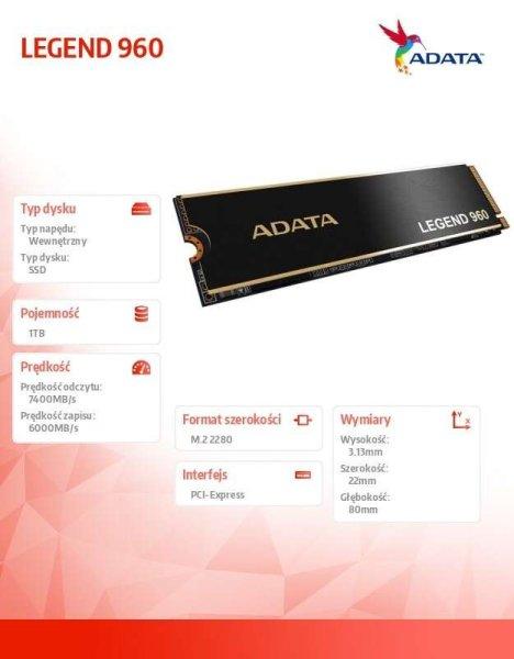 A-Data Legend 960 1TB M.2 2280 NVME  SSD