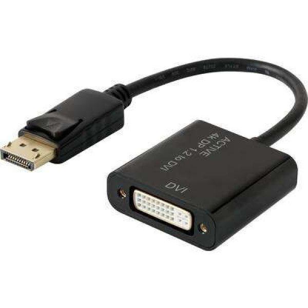 DisplayPort - DVI átalakító adapter, 1x DisplayPort dugó - 1x DVI aljzat
24+5 pól., aranyozott, fekete, Renkforce