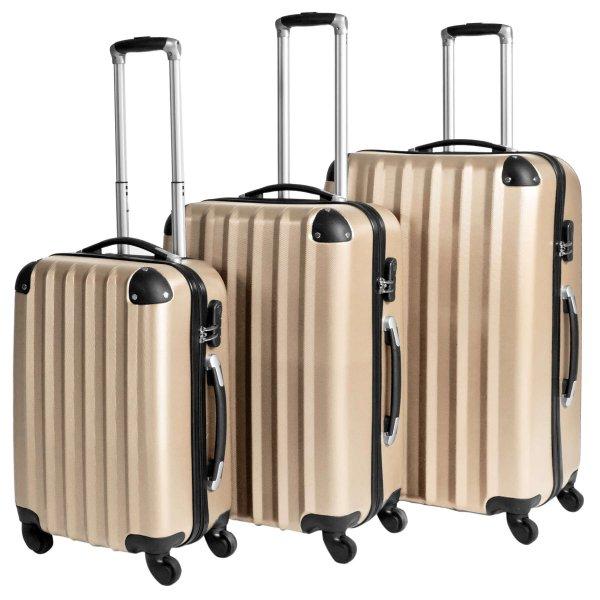 3 tartós utazó bőrönd készlet
