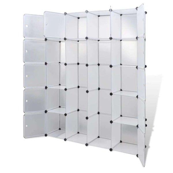 moduláris szekrény 14 tárolórekesszel fehér 37 x 146 x 180,5 cm
