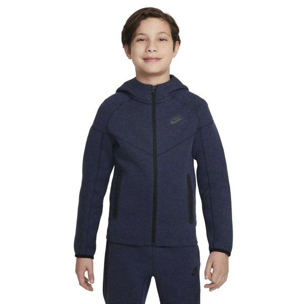 Nike Tech Flc Fz kapucnis pulóver FD3285473 Sötétkék M gyerekeknek