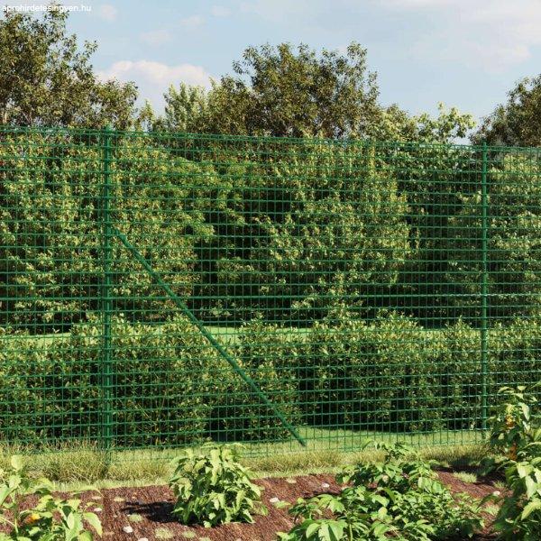 vidaXL zöld dróthálós kerítés cövekekkel 2,2x10 m