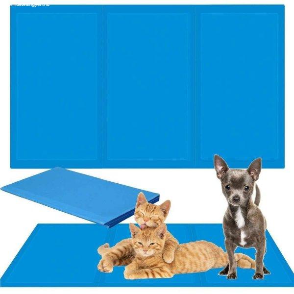 Hűsítő hatású szőnyeg kutyának/macskának, vízálló, kék, XXXL méret,
110x70 cm, Springos