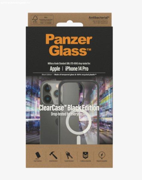 PanzerGlass ClearCase iPhone 14 Pro MagSafe Tok - Átlátszó/Fekete