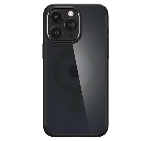 SPIGEN ULTRA HYBRID MAG műanyag telefonvédő (közepesen ütésálló,
légpárnás keret, Magsafe kompatibilis) FEKETE Apple iPhone 15 Pro
