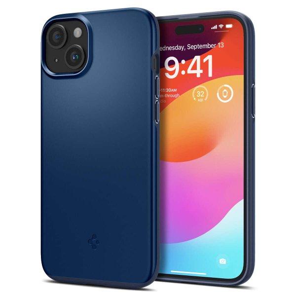 Spigen Thin Fit tok iPhone 15 Plus - kék