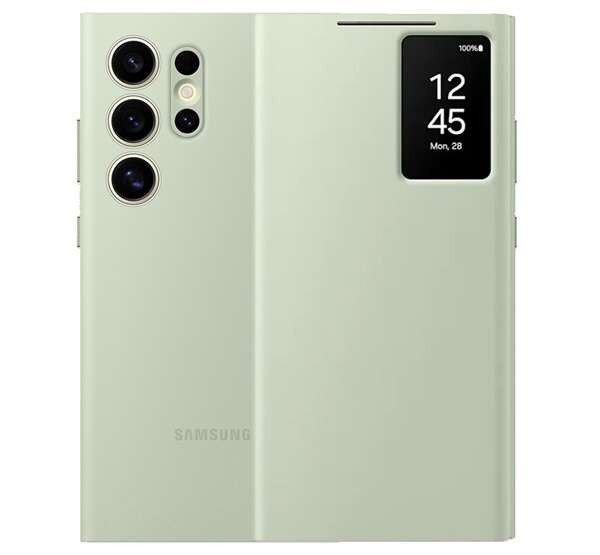 SAMSUNG tok álló (aktív FLIP, oldalra nyíló, átlátszó előlap)
VILÁGOSZÖLD Samsung Galaxy S24 Ultra (SM-S928)